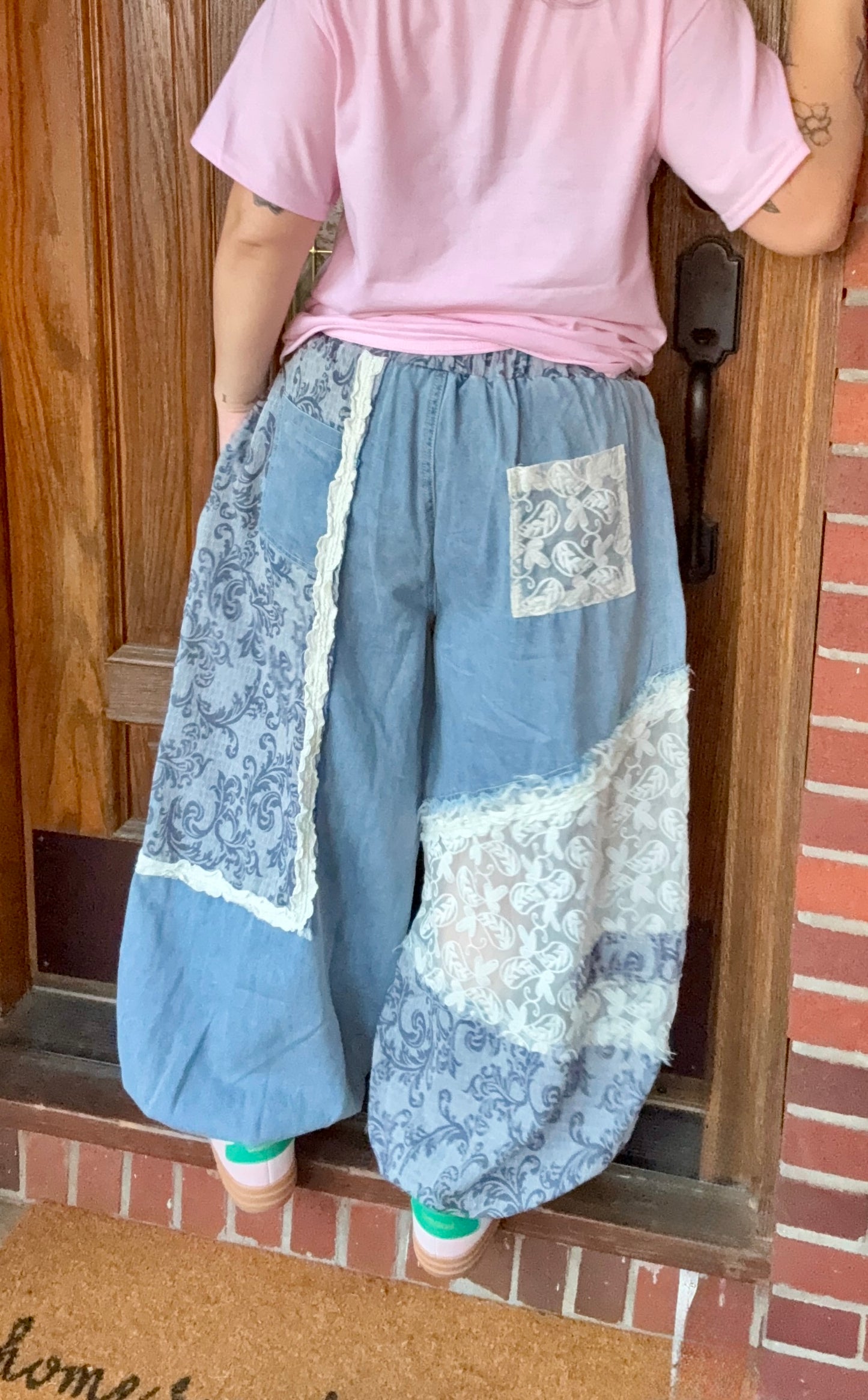 The Boho Lace Denim Pant