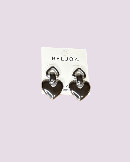 The London West Heart Earrings - Silver