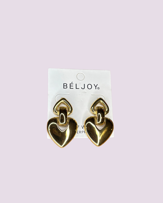 The London West Heart Earrings - Gold