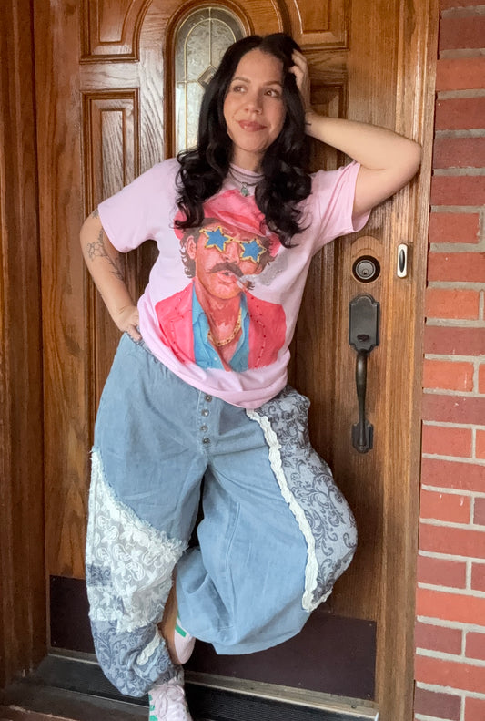 The Boho Lace Denim Pant